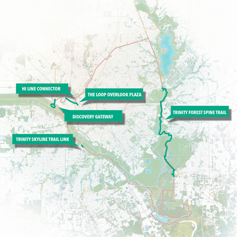 Why is The Loop Dallas delivering specific trail projects?