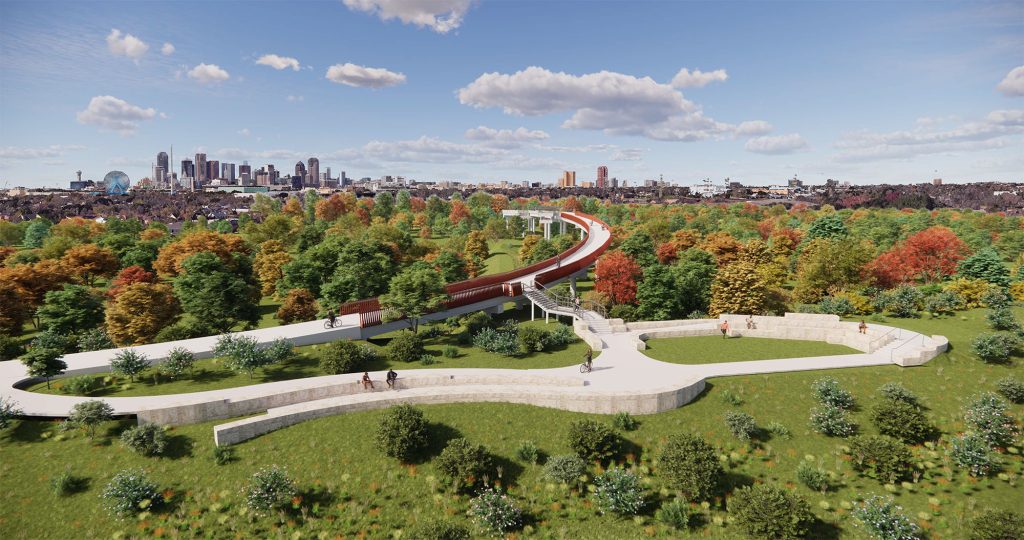 Trinity Forest Spine Trail SEATING VIEW