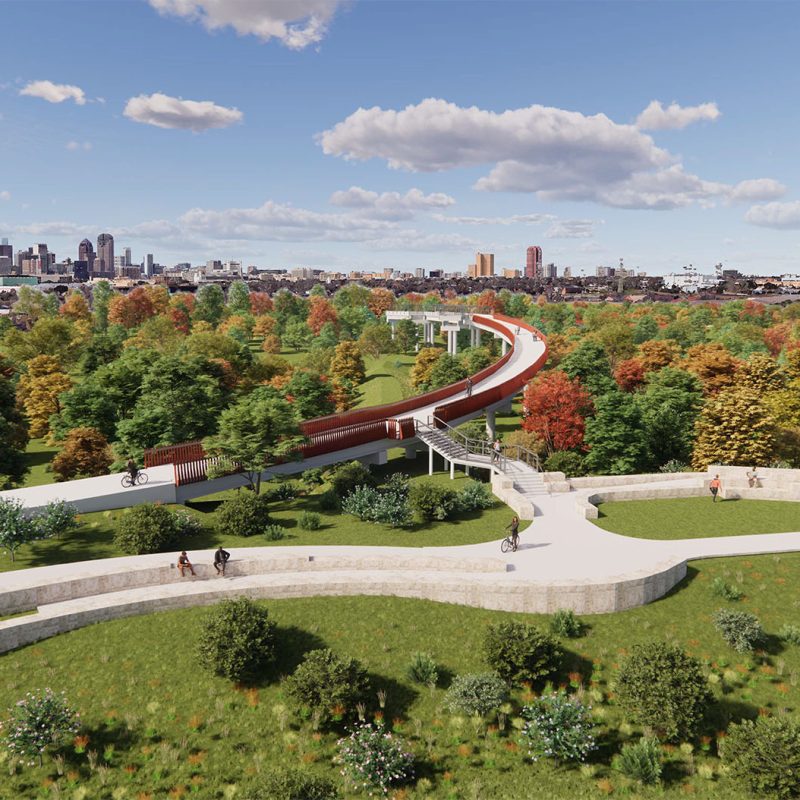 Trinity Forest Spine Trail SEATING VIEW